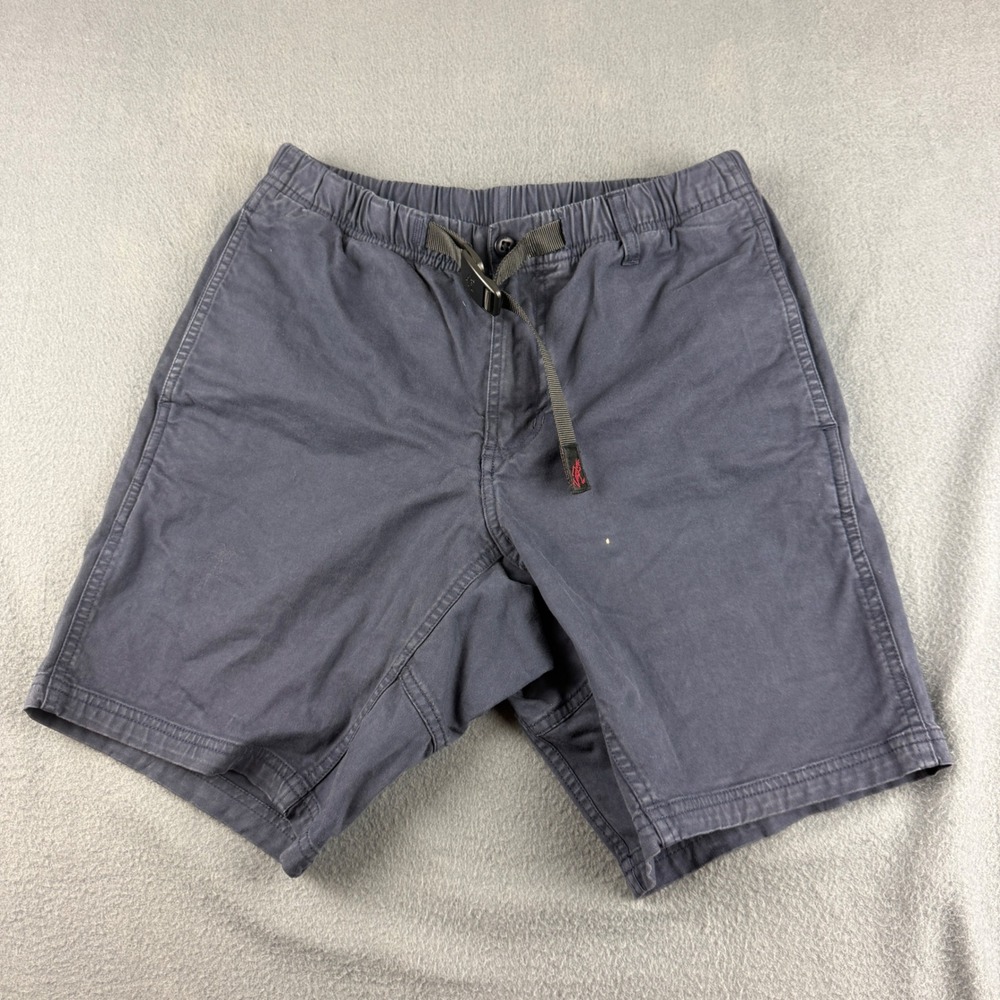 Gramicci Shorts Men's S Blue G-Shorts Climbing Hiking Belted Cotton Huckberry
